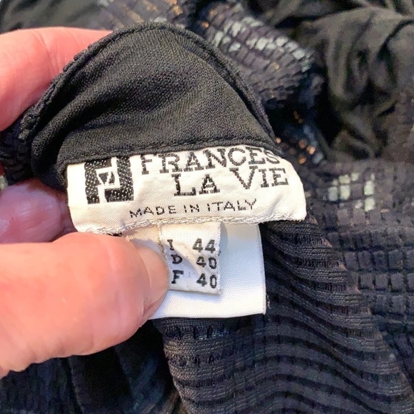 Vtg. Frances La Vie,Draped at the Hips, Gorgeous Printed Bodice, Cocktail Dress - Picture 5 of 11